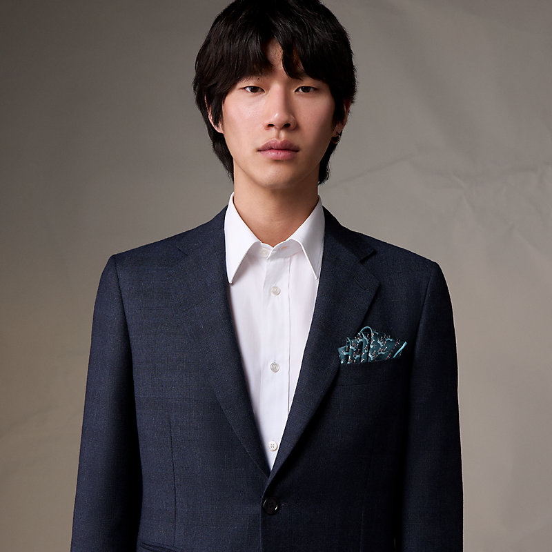 ポケットチーフ 《フリージャンプ》 - マロン | Hermès - エルメス